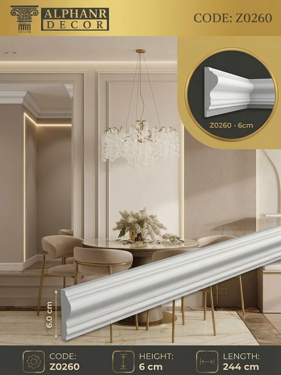 Interior Wall Molding Frame - Code 023- 6  CM